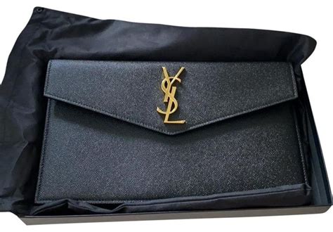 ysl black clutch on sale|YSL uptown clutch sale.